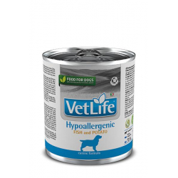 Farmina vet life dog hypoallergenic pescado caja 6x300gr dieta húmeda para perros