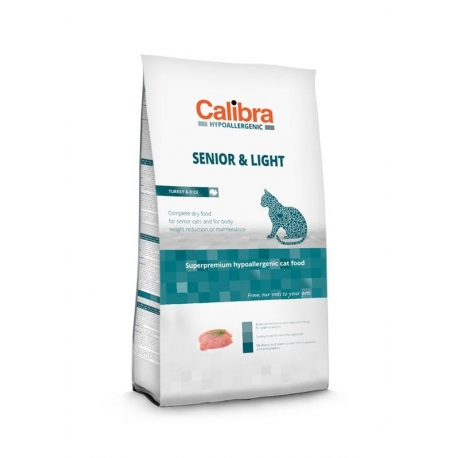 Calibra cat hypoallergenic senior light turkey pavo pienso para gatos