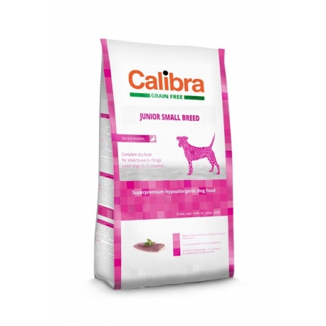Calibra dog grain free junior small pato pienso para perros