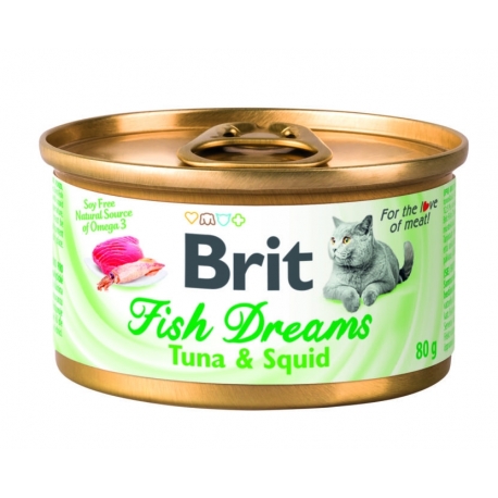 Brit care cat fish dreams atun y calamares latas para gato