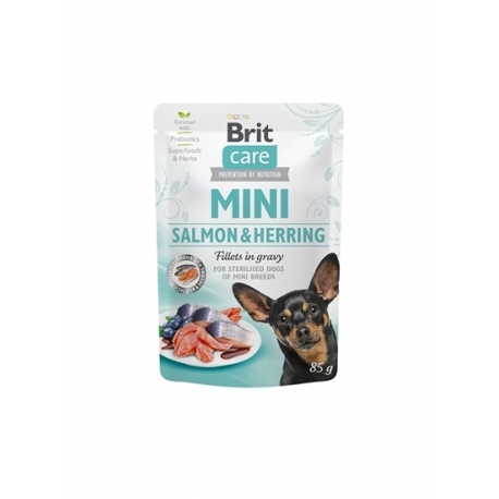 Brit care mini filetes salmon y arenques en salsa latas para gato