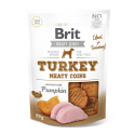 Brit jerky snack meaty coins pavo premios para perro