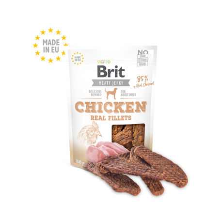 Brit jerky snack filets pollo snacks per cani