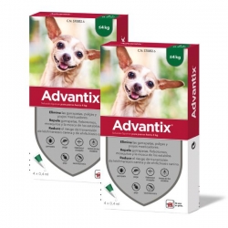 Advantix Pack 2 unità (8 pipette) per cani di taglia mini (0-4KG)