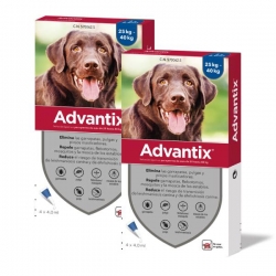 Advantix Pack 2 unità (8 pipette) per cani di grandi dimensioni (+25kg)