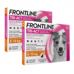 Frontline Tri-Act Pack 2 unità (12 pipette) per cani di piccola taglia (5-10 kg)