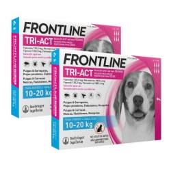 Frontline Tri-Act Pack 2 unità (12 pipette) per cani di media taglia (10-20 kg)
