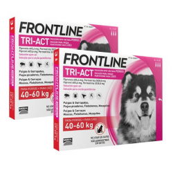 Frontline Tri-Act Pack 2 unità (12 pipette) per cani di grandi dimensioni (40-60KG)