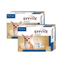Effitix Antiparassitario Pack 2 unità (8 Pipette) per Cani Mini (1,5-4 kg)