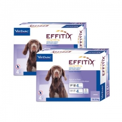 Effitix Antiparassitario Pack 2 unità (8 Pipette) per Cani di media taglia (10-20kg)