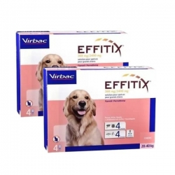 Effitix Antiparassitario Pack 2 unità (8 Pipette) per Cani di grande taglia (20-40kg)