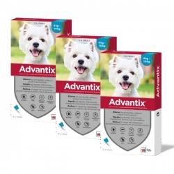 Pacchetto Advantix Risparmio 12 pipette per cani di piccola taglia (4-10kg)