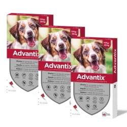Advantix Pack 3 unità (12 pipette) per cani di taglia media (10-25 kg)