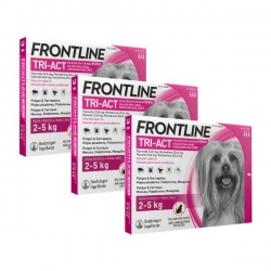 Frontline Tri-Act Pack 3 unità (18 pipette) per cani mini (2-5 kg)