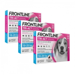 Frontline Tri-Act Pack 2 unità (18 pipette) per cani di media taglia (10-20 kg)