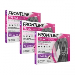 Frontline Tri-Act Pack 3 unità (18 pipette) per cani di grande taglia (20-40 kg)