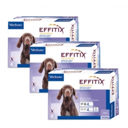 Effitix Antiparassitario Pack 3 unità (12 Pipette) per Cani di media taglia (10-20kg)