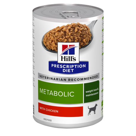 Pack x12 lattine Hills Canine Metabolic da 370 gr per cani