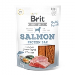 Brit jerky snack protein bar salmon premios para perro