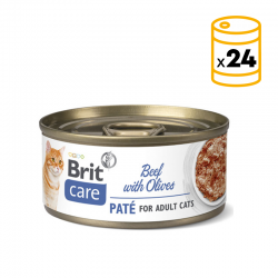Pack x24 Brit care cat pate vitello e olive cibo umido gatti